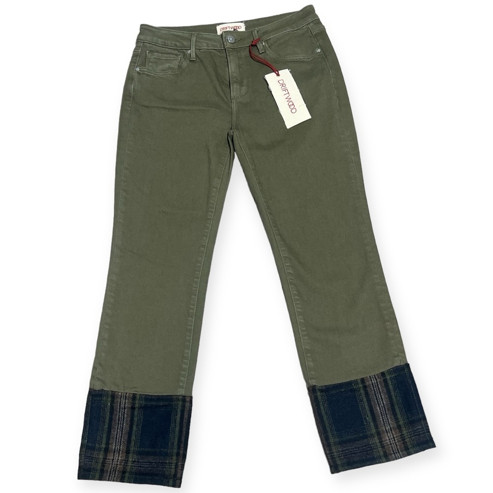 Driftwood 
Collette Roads End plaid cuff crop jeans size 27 - Picture 3 of 11